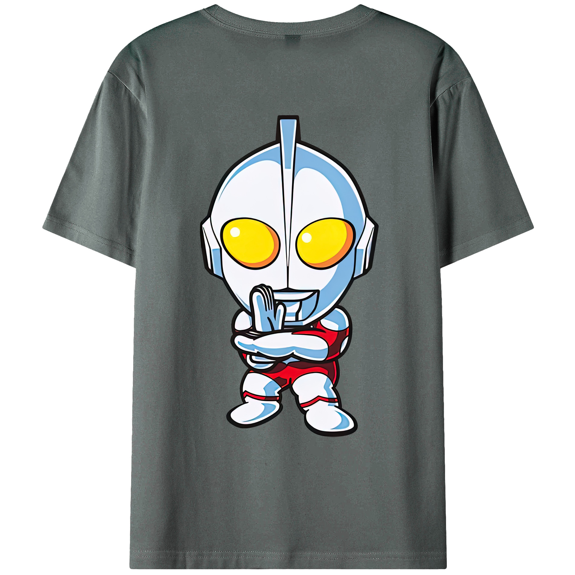 （画像用） ウルトラマン Ultraman 綿100％ メンズ半袖Tシャツ（バックプリント） 通気性